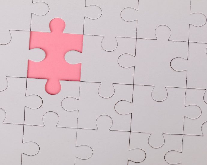 pink jigsaw puzzle piece